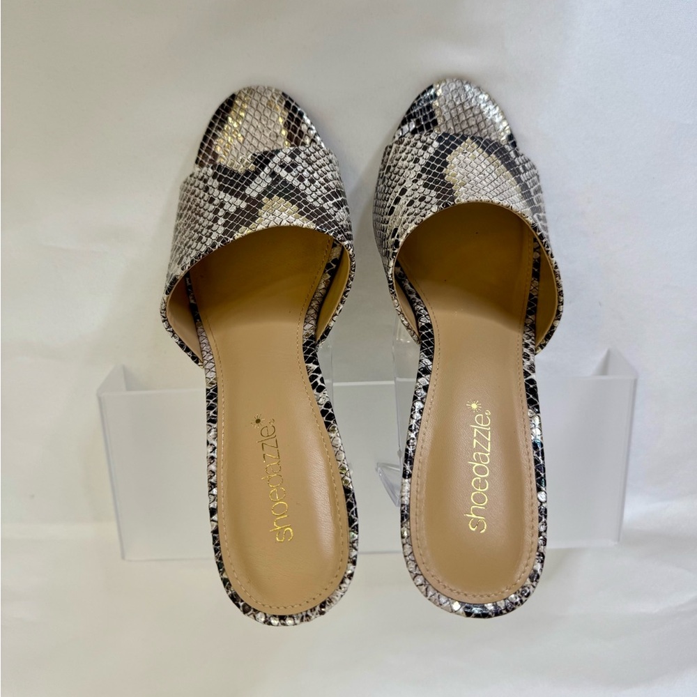 Faux Snakeskin Women's Slip-on Sandals - Picture 8 of 9